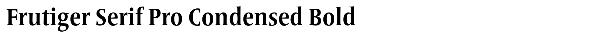 Frutiger Serif Pro Condensed Bold image
